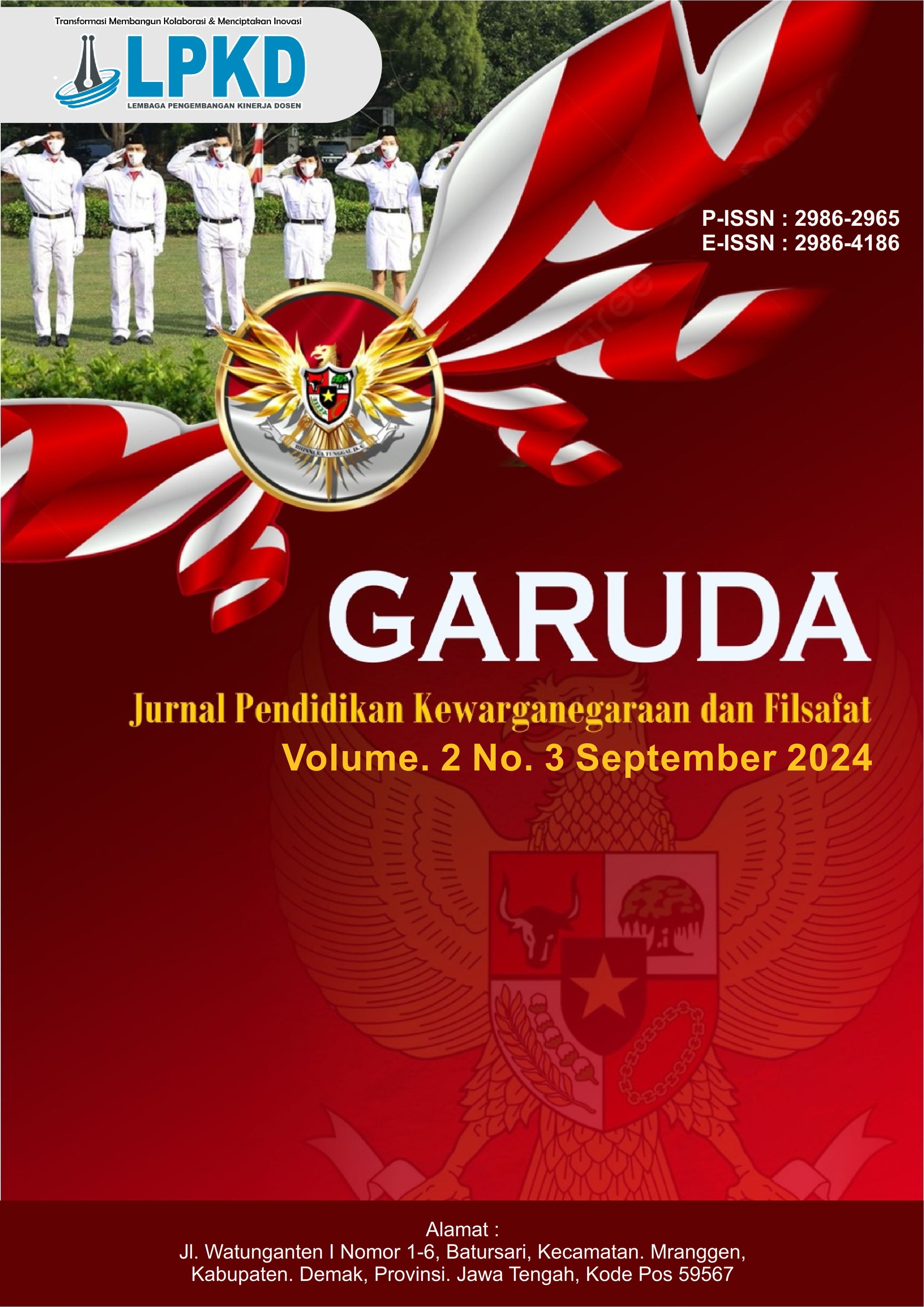 					View Vol. 2 No. 3 (2024): September : Jurnal Pendidikan Kewarganegaraan dan Filsafat 
				