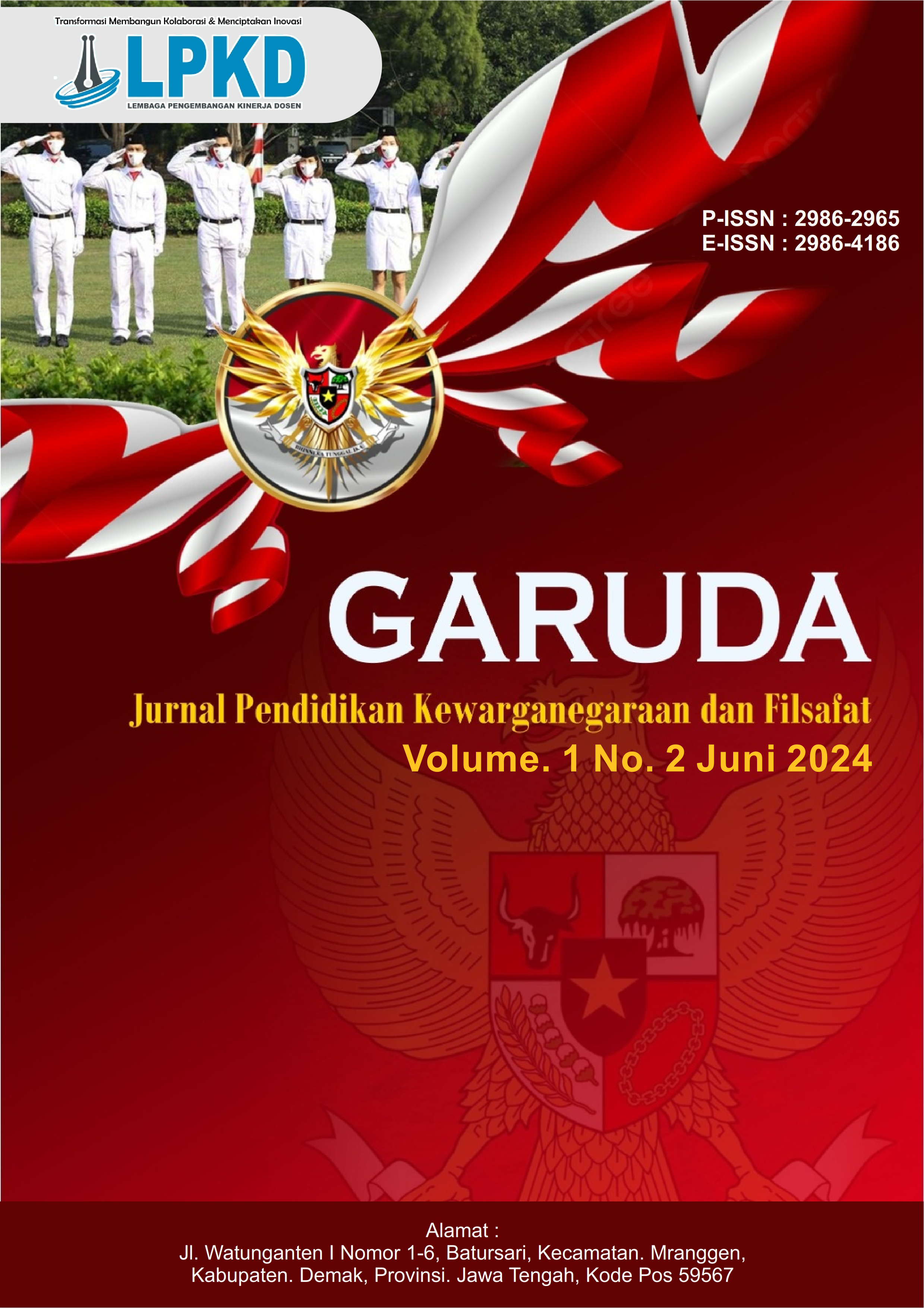 					View Vol. 1 No. 2 (2023): Juni : Jurnal Pendidikan Kewarganegaraan dan Filsafat
				